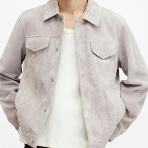 Hopper Buffed Suede Trucker Jacket